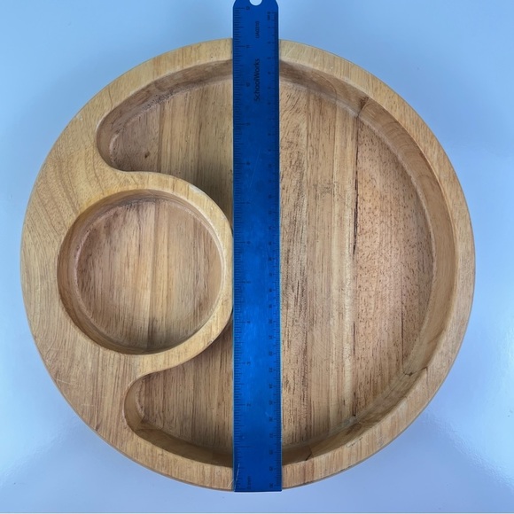 Vintage Wooden Serving Tray by Winsome Wood Chip and Dip Bowl - Picture 2 of 7